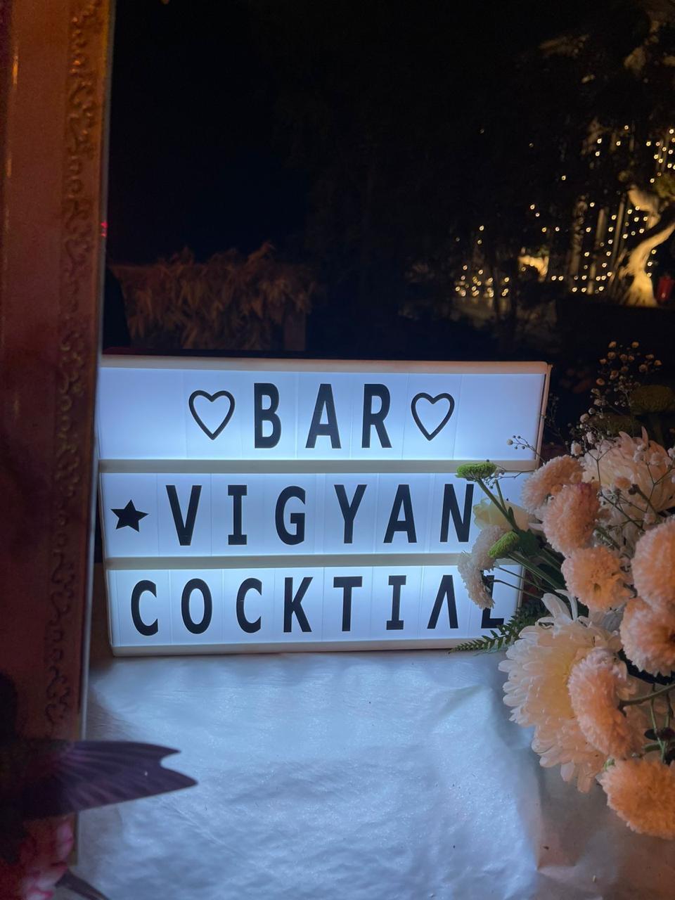 Elegant bar setup with The Bar Concept's signature drinks on display