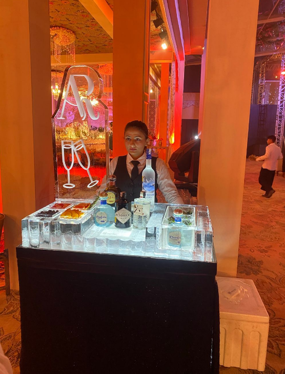 Bar arrangement by The Cocktail Factory