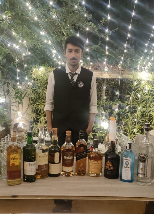 Bar arrangement by The Gentleman Bar Events at a celebration