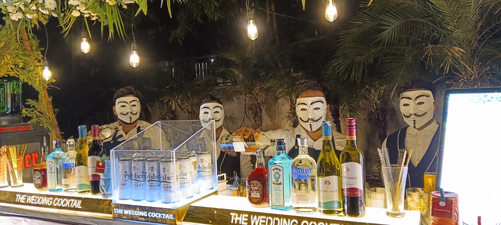 Stylish bar arrangement by The Bar Concept at a celebration